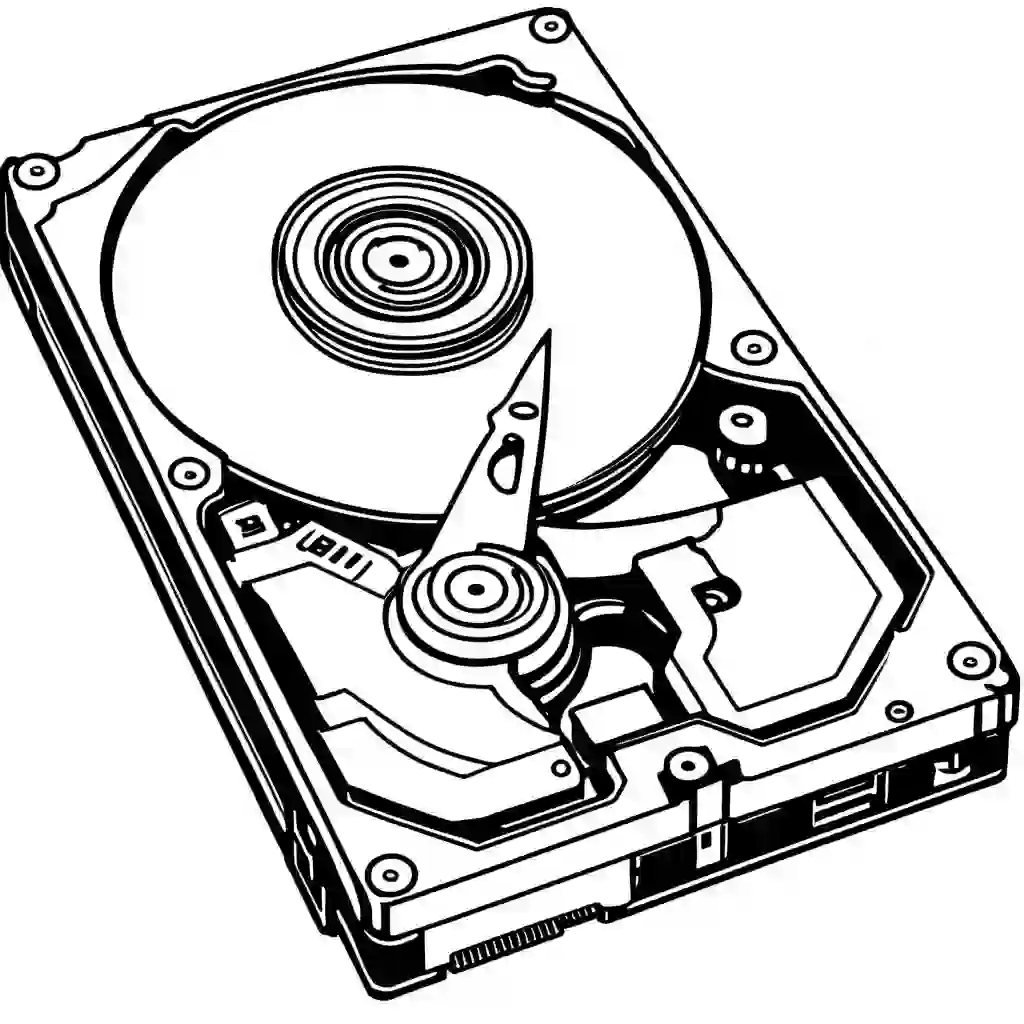 Hard Disk Drive (HDD) coloring pages